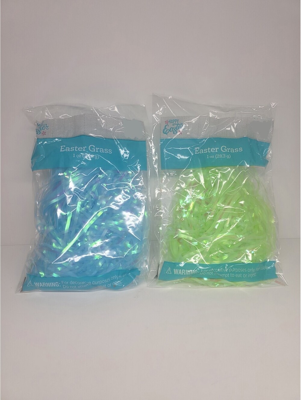 Easter Basket Grass Plastic Shred Filler For Baskets, Gifts & Decor 2 Pack 1oz
